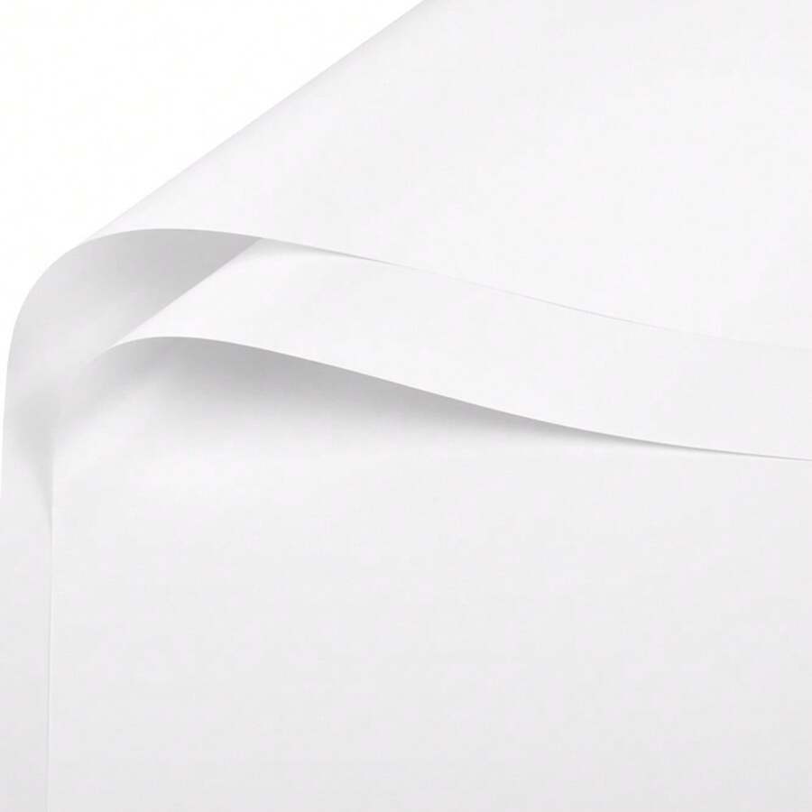 20pcs/Pack Solid Color Waterproof Floral Wrapping Paper, Suitable For Flower Shop, Floral Arrangement, Double-Sided Korean Style Bouquet Wrapping Paper - White - View 1