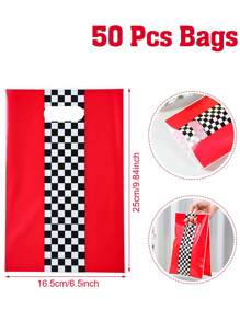 10/25/50 chiếc Túi Quà Tặng Chủ Đề Xe Đua, Túi Bao Thư Có Tay Cầm Họa Tiết Xe Đua Caro Đen Trắng, Trang Trí Tiệc Chủ Đề Xe Đua, Túi Gói Quà, Trang Trí Tiệc Sinh Nhật, Đồ Dùng Tiệc Sinh Nhật "Chủ Đề Xe Đua", Trang Trí Tiệc Chào Mừng Em Bé, Đồ Dùng Tiệc Tiết Lộ Giới Tính, Túi Quà Tặng Tiệc, Quà Tặng Nhỏ Cho Tiệc - chủ đề đua xe - Xem 7