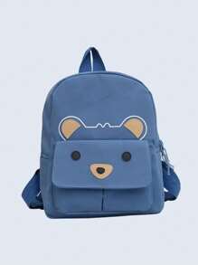 1 pieza Mochila de dibujos animados bordada personalizable con patrón de oso lindo, ligera, adecuada para niños o niñas, ideal para la escuela, viajes y uso diario, regalo de cumpleaños infantil, graduación, Navidad, invierno, otoño, escuela, al aire libre/picnic/viaje/senderismo/campo deportivo/ejercicio/escalada, regalo de regreso a clases, edición de Halloween, moda de regreso a clases, regalo de Navidad, organizador de viaje - Multicolor - Ver 12