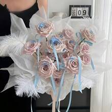 10pcs Artificial White Feather 25-30cm Wedding Center Decorations For Home Decoration, Flower Arrangement, DIY Christmas Decoration - Multicolor - View 4