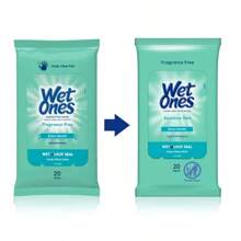 Wet Ones Sensitive Skin Hand And Face Wipes Travel Pack - Unscented - 20ct