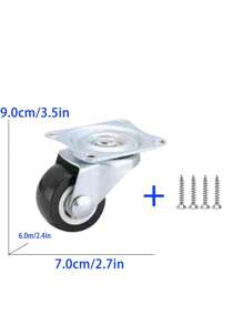 多向旋转脚轮套装，静音轮，树脂滚珠滚轮，粘贴式安装，高负载能力，适用于垃圾桶、储物箱、花盆、茶几和家具，可免费钻孔，学校用品，返校 - 彩色 - 查看 33