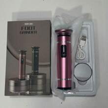 Electric Rechargeable Foot Grinder With Dual Function Of Skin Removal And Hair Removal, Aluminum Alloy Charging Model, Dead Skin And Calluses, Bright White Feet