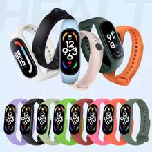 سوار ساعة من السيليكون متوافق مع شاومي Mi Band 3/4/5/6/7/8/9، من خامة جلدية صحية وقابل للتنفس ومقاوم للماء للرياضة، سوار قابل للتعديل، موديل كاجوال وعصري مناسب للاستخدام اليومي والأعياد والحفلات والمنزل والهدايا، إكسسوارات ساعة ذكية