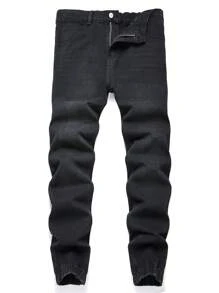 Jeans jogger casuales y versátiles con bolsillos para hombres