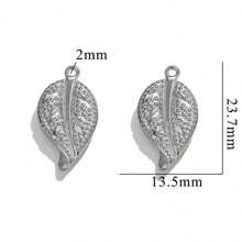 5 Pieces Of 304 Stainless Steel 18k Gold-Plated Vintage Rose Pendant Necklace And Bracelet With Titanium Steel Heart Heart Shape DIY Waterproof Leaf Pendant - Pendant - View 13