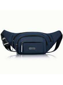 1pc Universal Nylon Sports Fanny Pack For Men & Women - Solid Color, Non-Waterproof, Zippered Waist Bag With Adjustable Strap For Hiking, Travel, Camping, Running & Outdoor Activities