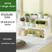 Wooden Flower Display Rack 2-Storey Wooden Plant Rack Flower Pot Rack Display Rack, Mobile Flower Shop Bouquet Rack, Used For Outdoor Flower Pop-Up Activities In Flower Shops And Courtyard Gardens. - Multicolor - View 10