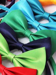 Adjustable Single-Layer Bow Tie For Kids, Boys Girls Flower Girl Formal Wear, British Style Infant Toddler Bowtie, Suitable For Wedding Ceremony, Birthday, Performance, Ages 3-12