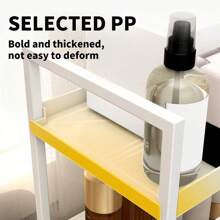 Two Tier Desktop Organizer For Bathroom Cosmetics, Vanity, And Multi-Functional Kitchen Plastic Storage