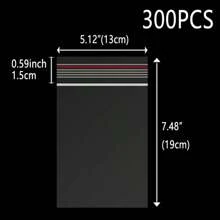 300 pièces Sacs de 4-20 cm, épais de 0,06 mm à double couche en plastique transparent, convenant pour le conditionnement de cadeaux, bijoux, anniversaire, outils de jardinage extérieur, voyages, rangement, vêtements, t-shirts, pantalons