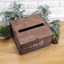 1pc/11pcs/50pcs/51pcs-Wooden Wedding Card Box - Wedding Gift And Money Reception Decoration For Baby And Bride Showers And Graduations