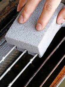 3 Pcs Barbecue Cleaning Bricks, Barbecue Scraper, Multi-Function Decontamination And Oil Cleaning Brush, Outdoor Picnic Cookware Barbecue Tool Accessories,Scoring Stone For Stove Cleaning, Heavy Duty Cleaning Brick,ScoringStone For Stove Cleaning, Pumice Stone For Grill Cleaning Cleaning Tools, Suitable For Stoves, Sinks, Tableware, Frying Pans, Barbecue Net Cleaning, Kitchen, Bathroom, Home, Barbecue, Swimming Pool, Grill - Grey - View 3