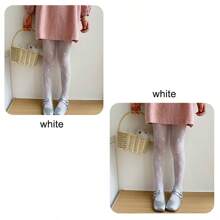 2 pièces Leggings à motif en forme de cœur, pantalon serré respirant et extensible pour bébé fille. Collants résille de couleur unie, convenant pour le port quotidien, à assortir avec des jupes et des chaussures, printemps/été