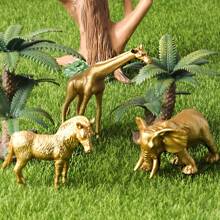 12PCS Mini Wildlife Poultry Animal Model Set, Jungle Animal Farm Playset, Tiger, Lion, Elephant, Giraffe Educational Toys Traveling Birthday Gift Christmas Halloween New Year Gift, Gift For Friends!