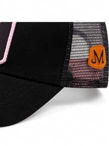 1 件动漫字母刺绣棒球帽，男女通用户外运动赛车夏季遮阳网帽，嘻哈