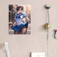 Framed Character Poster With Sailor Outfit, Urban Backdrop, Perfect For Bedroom, Garage, Living Room, Bar, Or Hallway Decor Cool Stuff For Room