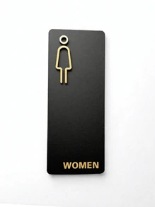 Placa de señalización acrílica 3D autoadhesiva de alta calidad de 1/4 piezas para baño, inodoro, aseo, para hombres/mujeres, aplicable a múltiples escenarios, moda de alta definición, resistente al desgaste, guía clara, para decoración del hogar y oficina, fácil instalación con adhesivo integrado