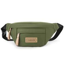 Unisex Casual Sports Waist Bag/Crossbody Bag, Short-Trip Storage Bag, Student Shoulder Bag, Couple's Portable Large Capacity Chest Bag - Multicolor - View 17