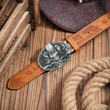 1pc Western Style Vintage Business Casual leren riem