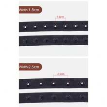 3Yards/Pack White Black Snap Fastener Tape Polyester Button Ribbon For Sewing DIY, Handmade Hidden Fastening Strip, Dual-Color Snap Buttons For Crafts And Accessories - Multicolor - View 4