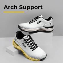 FitVille Men's Golf Shoes Extra Wide Fit Casual Sneakers Water Resistant Non-Slip Outdoor Spiked Trainers For Golf Training - Black and White - View 9