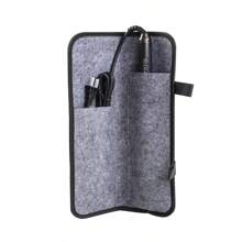 Curling Iron Insulation Bag Electric Clamp Curling Iron Storage Bag Makeup Artist's Hair Tool Protective Cover - Black - View 1