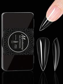 250/500/600pcs Soft Gel Tip Box Natural Or Sculpted Ballet/Coffin/Almond/Square Fake Nails Front Ultra-Thin End Thickened Hard Full Cover Nail Tips Premium Quality Press On Nails Nail Supplies
