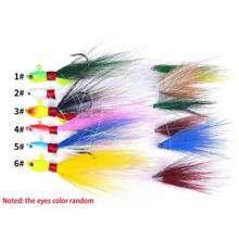 HENGJIA 1pc Jig Head Sea Fishing Wobbler Bait Multicolor Trout Bass Jig Fishing Head Hook Fishing Bucktail Jig Fishing Accessories