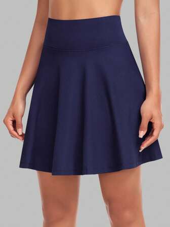 JoyGirl 膝盖长度的短裙 女式短裤高腰 20 英寸网球裙 运动高尔夫裙 健身短裙 带口袋