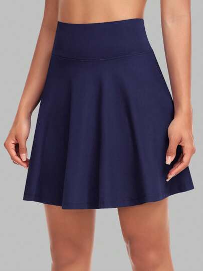 JoyGirl Gonna pantalone a vita alta da donna, lunghezza ginocchio, 50cm, gonne sportive da tennis, da golf, con tasche, per allenamento