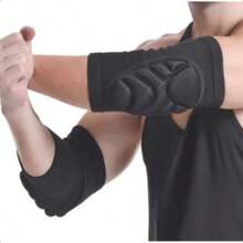 1 par de coderas deportivas profesionales, con telas protectoras gruesas, adecuadas para baloncesto, voleibol, montañismo, fútbol, correr, jardinería, etc.