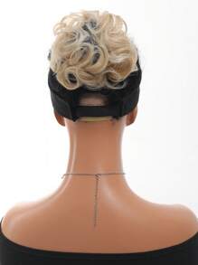 凌乱合成发髻 发圈波浪发髻 弹力发圈发饰 新娘发饰 简单发髻 适合女士女孩日常/派对/婚礼