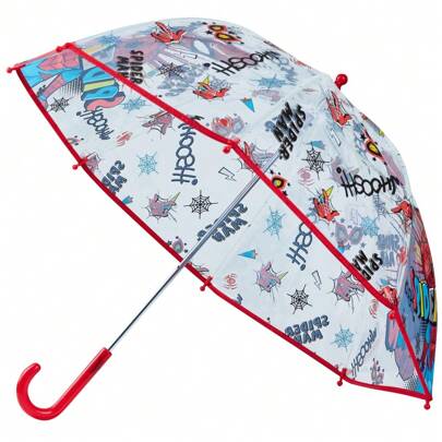 Marvel Spiderman Clear Dome Umbrella Avengers Captain America Folding Transparent Lightweight