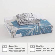 3 Pieces Duvet Cover Set King Purple Floral Pattern Comforter Cover Set Elegant Boho Lily Duvet Cover With 2 Pillow Cases Lightweight Microfiber Bedding Duvet Cover Set For All Season 90"X 104"