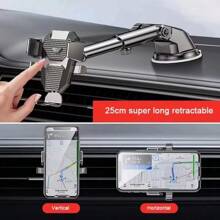 KZ Suction Cup Type Car Phone Holder 360° Windshield Mobile Cell Support Smartphone Universal Mount Stand For Car Dashboard Compatible With All Phones