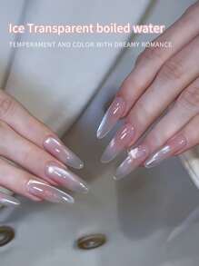 LYTTOA 15毫升透明果冻猫眼指甲油凝胶，2025新款闪亮瓷白玻璃珠猫眼凝胶 - 彩色 - 查看 4