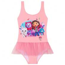 Gabby's Dollhouse Swimming Costume Swimsuit Beach Pool - Pink - View 1