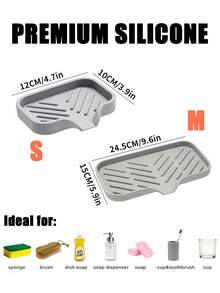 2 Stück Spülschwamm Seifenhalter mit Abtropfschale, Abtropfschale für Seife, hält den Platz trocken, einfach zu reinigende Seifenbehälter, geeignet für Küche, Badezimmer, Behälter