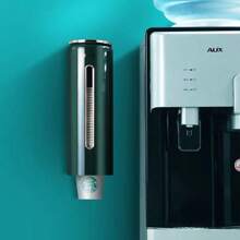 Disposable Cup Holder Automatic Cup Dispenser, Wall-Mounted Drink Cups Organizer For Homes, No Drilling Required