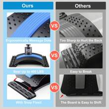 1 Pc Yoga Back Stretcher, 3 Level Adjustable Lumbar Back Board, Back Cracking Device, Back Massager For Scoliosis, Spine Decompression