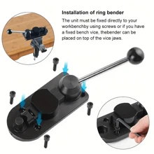 Ring Bending Tool Kit, Suitable For Spoon Rings, Nylon Mold Earring Hoop Making, Used For Jewelry DIY - Black - View 8