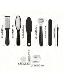 8-Piece Set Of Foot Repair Kit, Foot File Set, Professional Nail And Foot Spa Care Tools, Double-Sided File, Stainless Steel Dead Skin Remover, Callus Tissue Exfoliator, Professional Dead Skin Removal Kit, Calluses Remover, Foot Care Set, Female And Male Foot Care, Trimming And Cleaning Tool Set