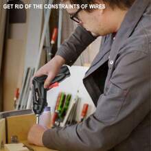 This Multi-Functional Rechargeable Electric Screwdriver Tool Set Features A Cordless Drill With Forward And Reverse Rotation Functions. It Can Be Used Continuously And Has An Unimaginable Power Output. It Comes With A Socket And A Screwdriver Bit. It Can Drill Holes And Is Suitable For DIY Electrical Appliance Repair. It Is A Beautiful Gift For Your Husband Or Friends - Black - View 3