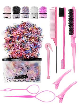 1008 st/set Färgglada söta hårband för barn Elastiska hårband Hårstylingverktyg lämpliga för tjejer