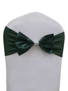 5pcs/25pcs Free Tie Spandex Chair Sash Bows Stretch Chair Band With Rhinestone Buckle Elastic Satin Chair Ribbon Sash Knot Ties For Banquet Party Event Hotel Birthday Wedding Christmas Decoration