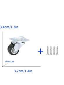 多向旋转脚轮套装，静音轮，树脂滚珠滚轮，粘贴式安装，高负载能力，适用于垃圾桶、储物箱、花盆、茶几和家具，可免费钻孔，学校用品，返校 - 彩色 - 查看 24