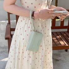 1pc Women's Wrist Wallet, Solid Color Cute Minimalist Medium-Long Zipper Coin Purse, PU Leather Light Color Student Hand Clutch Multi-Card Short Wallet, Suitable For Daily Life, Commuting, School And Gift - Multicolor - View 1