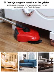 Barredora Aspiradora de mano 3 en 1 Barredora y fregona multifuncional para el hogar Limpiador de alfombras Limpiador de alfombras multifuncional para suelos duros/moquetas - Morado - Ver 5