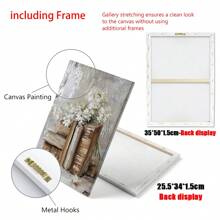 1 件春季花卉印花柔软 Cottagecore 可打印墙壁艺术轻学院春季装饰书堆画精致花卉墙壁艺术、极简主义花卉植物家居墙壁艺术、礼物、有趣和创意的家居墙壁装饰、卧室、客厅、厨房、浴室、咖啡厅、宿舍墙壁艺术帆布海报